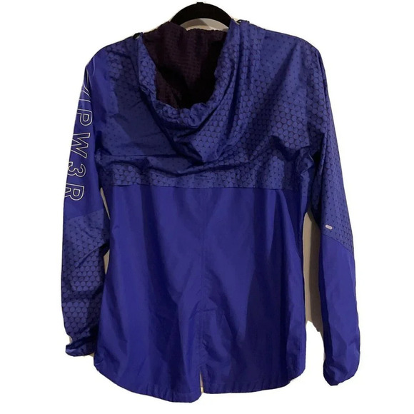 Reebok Purple Long Sleeve Zip Up Hooded Windbreaker Jacket Size‎ Small - Picture 2 of 5